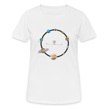 Planeten - Frauen T-Shirt atmungsaktiv - Weiß - Vorne - AI Model Female 172 dark (172cm)
