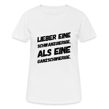 Provokation Lustige Sprüche - Frauen T-Shirt atmungsaktiv - Weiß - Vorne - AI Model Female 172 dark (172cm)