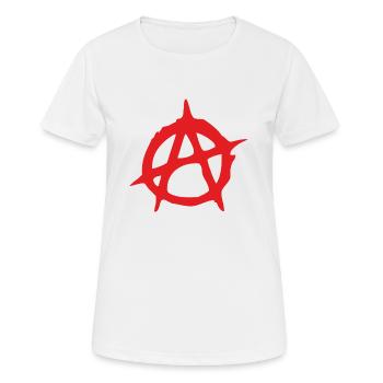 Anarchie Red - Frauen T-Shirt atmungsaktiv - Weiß - Vorne - AI Model Female 172 dark (172cm)