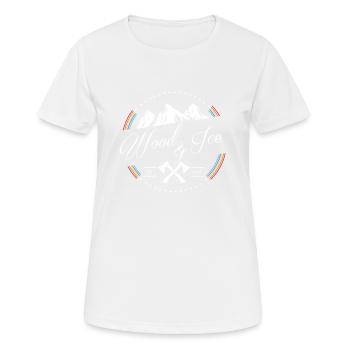 Wood and Ice - Frauen T-Shirt atmungsaktiv - Weiß - Vorne - AI Model Female 172 dark (172cm)