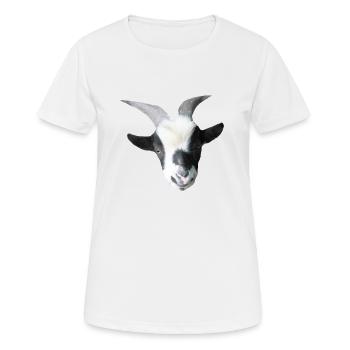 Robin le bouc - T-shirt respirant Femme - blanc - Devant - AI Model Female 172 dark (172cm)