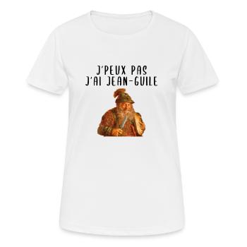 J peux pas j ai Jean guile - T-shirt respirant Femme - blanc - Devant - AI Model Female 172 dark (172cm)