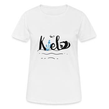 Surfeur de kiel - T-shirt respirant Femme - blanc - Devant - AI Model Female 172 dark (172cm)