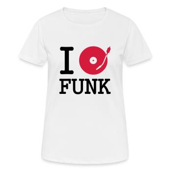i dj / play / listen to funk - T-shirt respirant Femme - blanc - Devant - AI Model Female 172 dark (172cm)