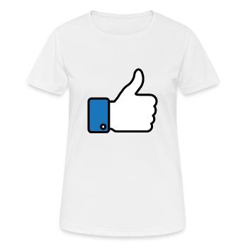 Comme un like! - T-shirt respirant Femme - blanc - Devant - AI Model Female 172 dark (172cm)