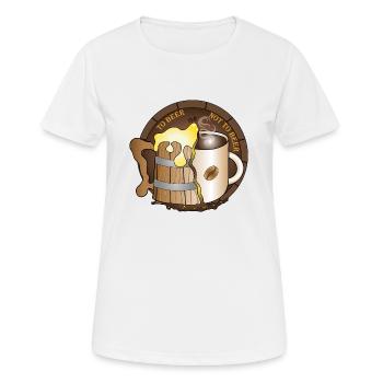 Zum Bier oder nicht zum Bier - Frauen T-Shirt atmungsaktiv - Weiß - Vorne - AI Model Female 172 dark (172cm)
