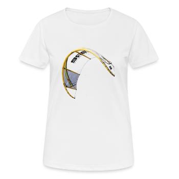 kite kitesurfing co2 - T-shirt respirant Femme - blanc - Devant - AI Model Female 172 dark (172cm)