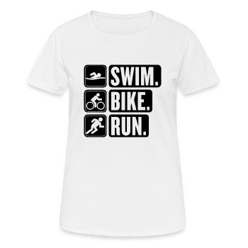 triathlon - T-shirt respirant Femme - blanc - Devant - AI Model Female 172 dark (172cm)