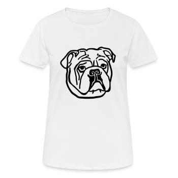 Bouledogue - T-shirt respirant Femme - blanc - Devant - AI Model Female 172 dark (172cm)
