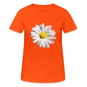 une marguerite - T-shirt respirant Femme - orange néon - Devant - AI Model Female 172 dark (172cm)