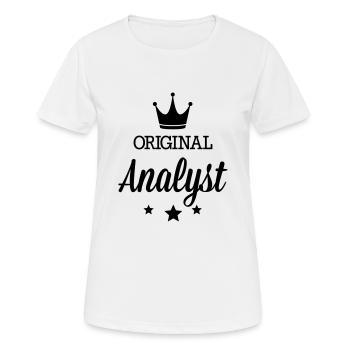 Original drei Sterne Deluxe Analyst - Frauen T-Shirt atmungsaktiv - Weiß - Vorne - AI Model Female 172 dark (172cm)