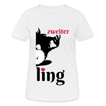 Monster Smuffel zweiter Zwilling geteilt - Frauen T-Shirt atmungsaktiv - Weiß - Vorne - AI Model Female 172 dark (172cm)