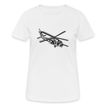 Helicopter / helicopter 01_black - Women's Breathable T-Shirt - white - Front - AI Model Female 172 dark (172cm)