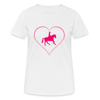 équitation - T-shirt respirant Femme - blanc - Devant - AI Model Female 172 dark (172cm)