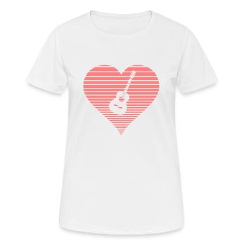 Gitarre - Frauen T-Shirt atmungsaktiv - Weiß - Vorne - AI Model Female 172 dark (172cm)