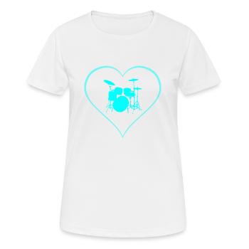batterie - T-shirt respirant Femme - blanc - Devant - AI Model Female 172 dark (172cm)