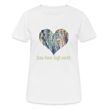 le cœur ne ment pas e 73 - T-shirt respirant Femme - blanc - Devant - AI Model Female 172 dark (172cm)