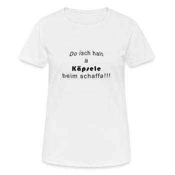 Kaepsele - Frauen T-Shirt atmungsaktiv - Weiß - Vorne - AI Model Female 172 dark (172cm)