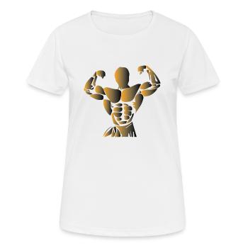 body building - Women's Breathable T-Shirt - white - Front - AI Model Female 172 dark (172cm)