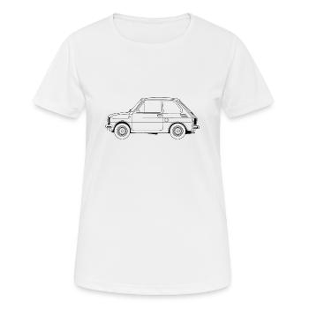 Polski samochud Maluch FIAT126P, Poland PRL fiacik - Women's Breathable T-Shirt - white - Front - AI Model Female 172 dark (172cm)