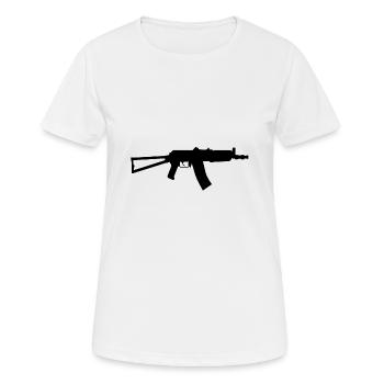 Russian Russian machine gun ak - Women's Breathable T-Shirt - white - Front - AI Model Female 172 dark (172cm)