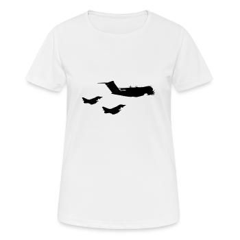 A400M Europe Avion militaire, armée de l’air allemande - T-shirt respirant Femme - blanc - Devant - AI Model Female 172 dark (172cm)