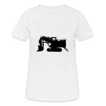 Hydraulic excavator crawler excavator 6060 FS 6090FS excavator - Women's Breathable T-Shirt - white - Front - AI Model Female 172 dark (172cm)