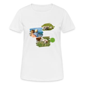 Die Seele ist das gleiche in allen Lebewesen 2 - Frauen T-Shirt atmungsaktiv - Weiß - Vorne - AI Model Female 172 dark (172cm)
