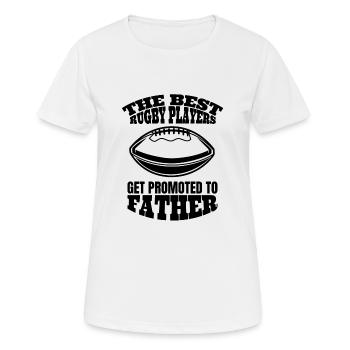 Vater Football Papa Rugby Dad Geschenk Footballer - Frauen T-Shirt atmungsaktiv - Weiß - Vorne - AI Model Female 172 dark (172cm)