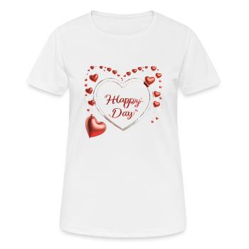 VALENTEN 2025 - T-shirt respirant Femme - blanc - Devant - AI Model Female 172 dark (172cm)