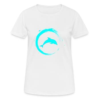 Delphin - Frauen T-Shirt atmungsaktiv - Weiß - Vorne - AI Model Female 172 dark (172cm)