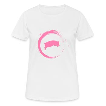 porc - T-shirt respirant Femme - blanc - Devant - AI Model Female 172 dark (172cm)