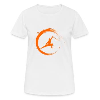 Ninja - Frauen T-Shirt atmungsaktiv - Weiß - Vorne - AI Model Female 172 dark (172cm)