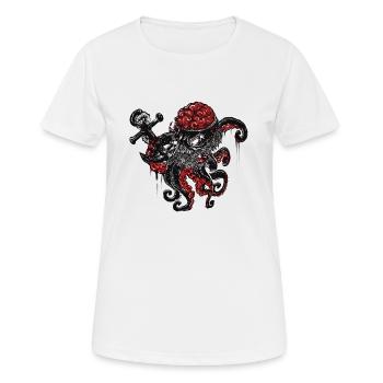 Oktopus - Frauen T-Shirt atmungsaktiv - Weiß - Vorne - AI Model Female 172 dark (172cm)