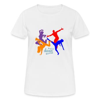 Danse du monde se déplace danser - T-shirt respirant Femme - blanc - Devant - AI Model Female 172 dark (172cm)