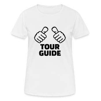 Tour guide - T-shirt respirant Femme - blanc - Devant - AI Model Female 172 dark (172cm)