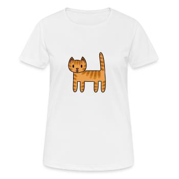 Ginger Cat - Women's Breathable T-Shirt - white - Front - AI Model Female 172 dark (172cm)