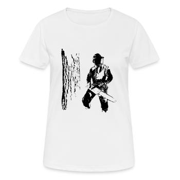 Des forêts et de chêne (monochrome) - T-shirt respirant Femme - blanc - Devant - AI Model Female 172 dark (172cm)