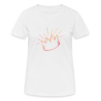 Krone - Frauen T-Shirt atmungsaktiv - Weiß - Vorne - AI Model Female 172 dark (172cm)