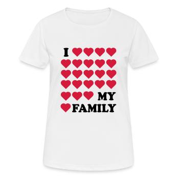Famille - T-shirt respirant Femme - blanc - Devant - AI Model Female 172 dark (172cm)