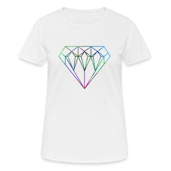 DIAMOND - Women's Breathable T-Shirt - white - Front - AI Model Female 172 dark (172cm)