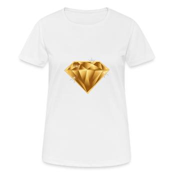 Diamond,Gold - Women's Breathable T-Shirt - white - Front - AI Model Female 172 dark (172cm)
