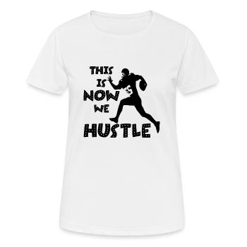 football - Women's Breathable T-Shirt - white - Front - AI Model Female 172 dark (172cm)