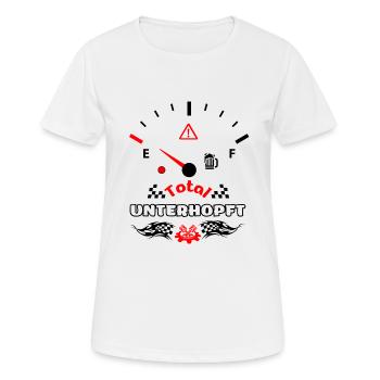 Total Unterhopft Bier Tank Display Tacho - Frauen T-Shirt atmungsaktiv - Weiß - Vorne - AI Model Female 172 dark (172cm)