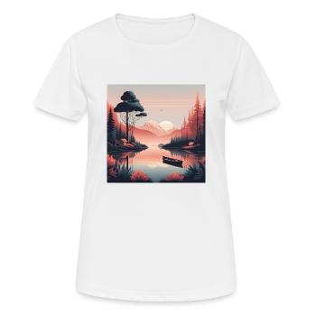 Le calme - T-shirt respirant Femme - blanc - Devant - AI Model Female 172 dark (172cm)
