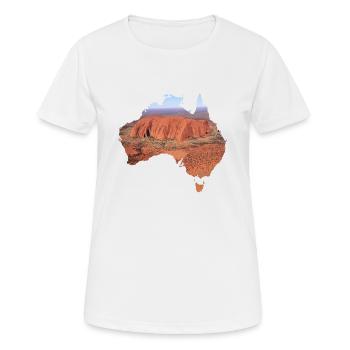 Australie - T-shirt respirant Femme - blanc - Devant - AI Model Female 172 dark (172cm)