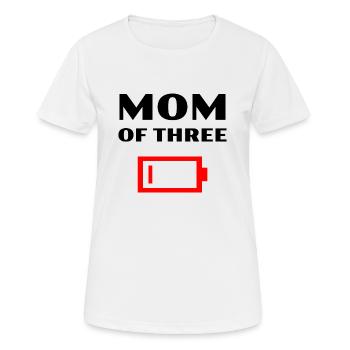 Müde Mutter von drei Kindern Mutter von 3 Kindern - Frauen T-Shirt atmungsaktiv - Weiß - Vorne - AI Model Female 172 dark (172cm)