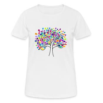 Arbre de vie - T-shirt respirant Femme - blanc - Devant - AI Model Female 172 dark (172cm)