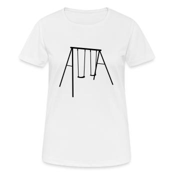 Schaukel für Kinder b1 - Frauen T-Shirt atmungsaktiv - Weiß - Vorne - AI Model Female 172 dark (172cm)
