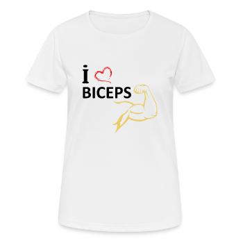 Bodybuilding Workout Gym - Frauen T-Shirt atmungsaktiv - Weiß - Vorne - AI Model Female 172 dark (172cm)